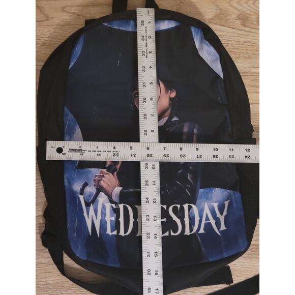 Wednesday Addams Backpack  with Adjustable Shoulder Straps Backpack Pre-owned - Picture 2 of 6